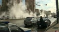 The accident, spill the hot water in the city Video