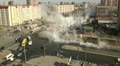 The accident, spill the hot water in the city Video