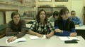 Students at a lecture in the classroom. Video