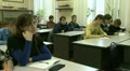 Students at a lecture in the classroom. Video