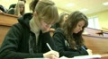 Students at a lecture in the classroom. Video