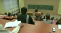 Students at a lecture in the classroom. Video