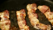Stock Video Footage of Cooking Bacon sloppy breakfast