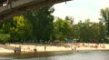 Panorama of a river beach in the summer Video