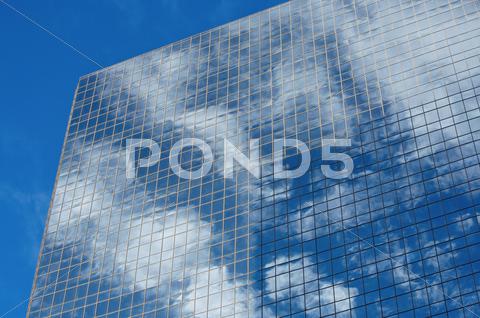 Stock photo of office tower window reflections