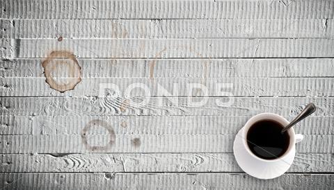 Stock Illustration of coffee on a table