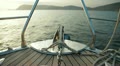 Bow of Sailing Yacht