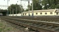 The old train goes on rails. Video