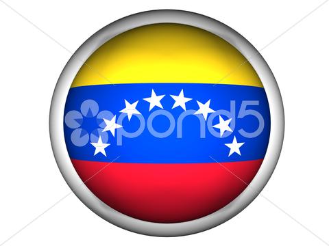 Stock Illustration of national flag of venezuela . button style .