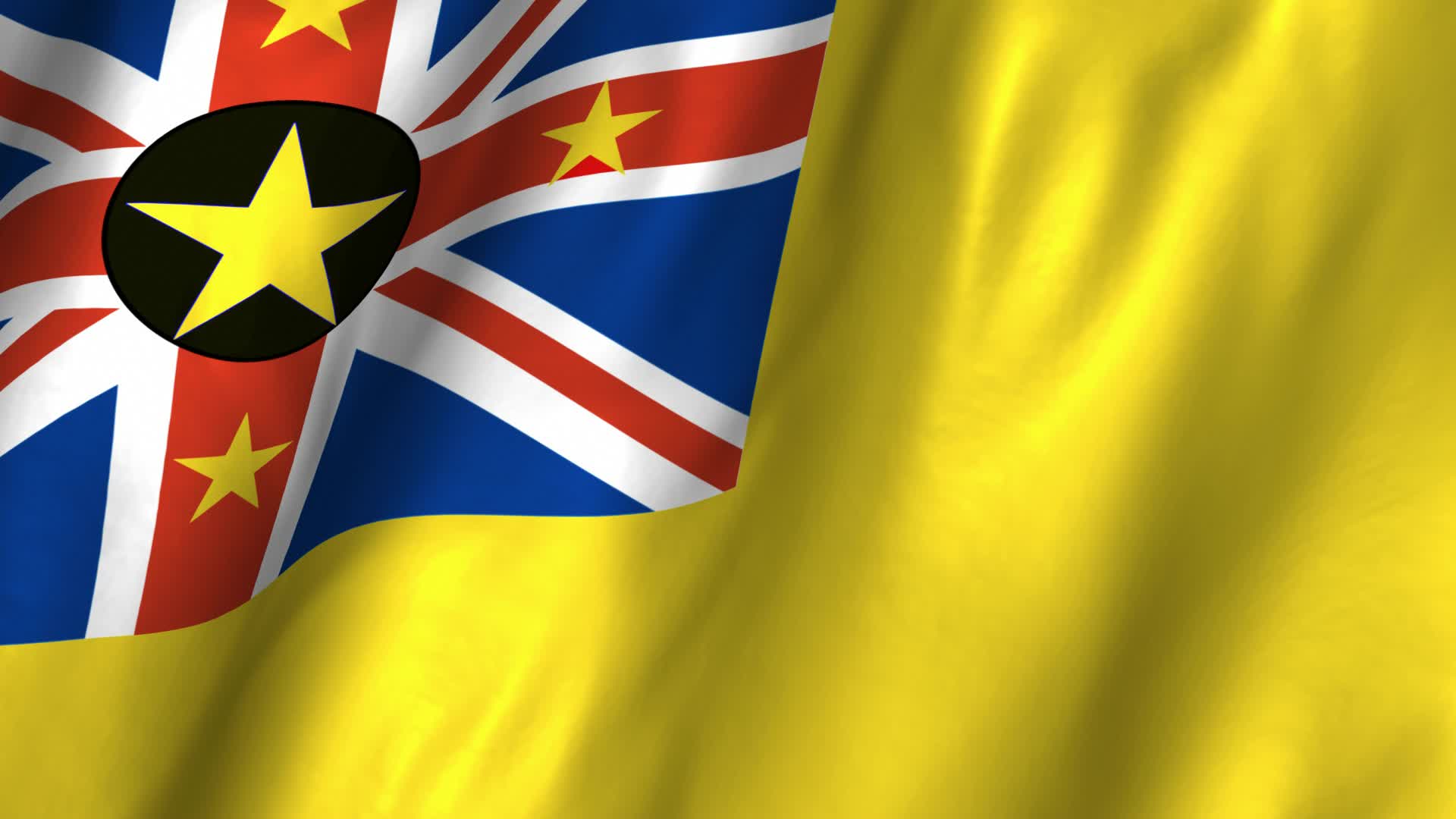Niue Waving Flag Stock Video 12316971 | HD Stock Footage