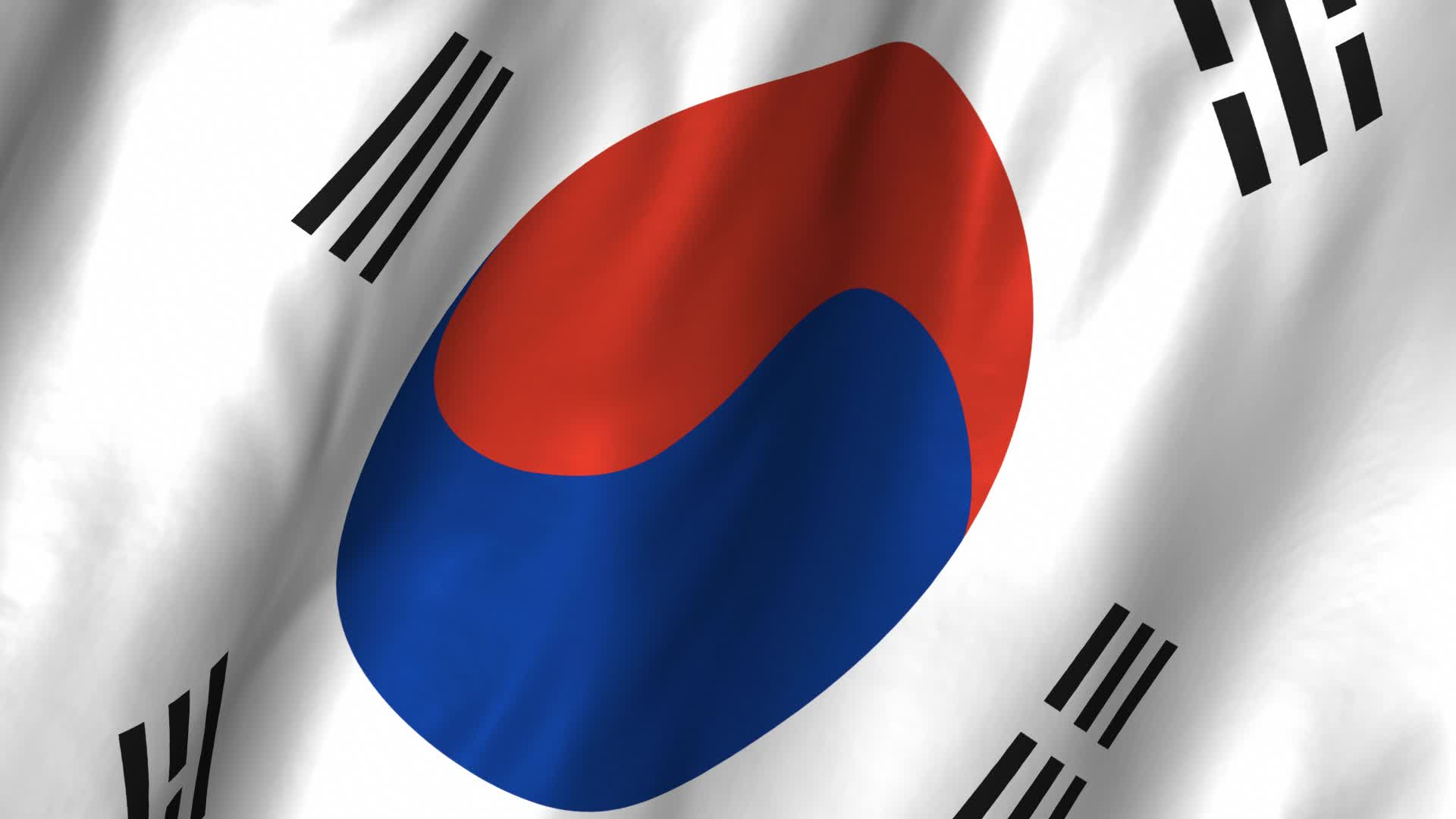 South Korea Waving Flag Stock Video 12360519 | HD Stock Footage