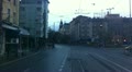Tram ride in city POV in HD
