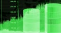 Charts graphs and gears looping animated background