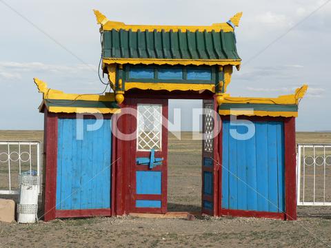 Stock photo of Mongolian Gate to the gobi desert