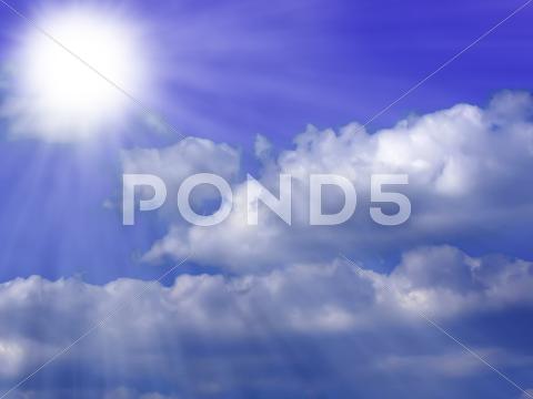 Stock Illustration of Sun Background Blue
