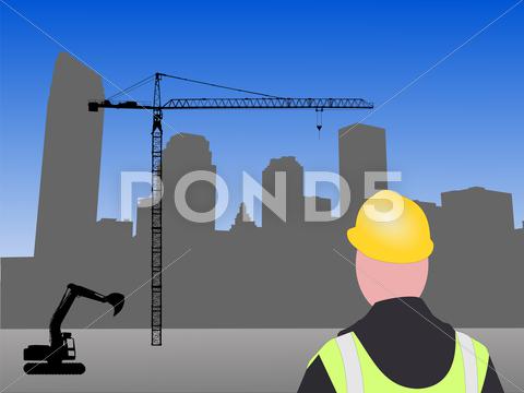 Stock Illustration of new orleans construction site
