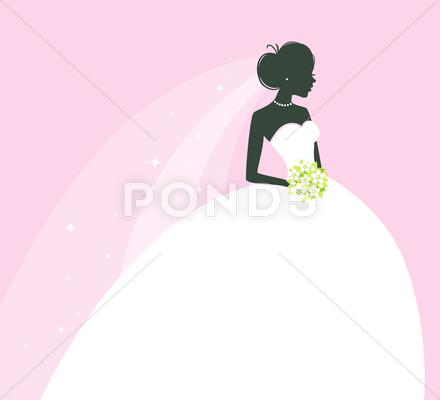 Stock Illustration of beautiful bride