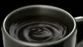 Coffee drop making ripple in cup, Slow Motion