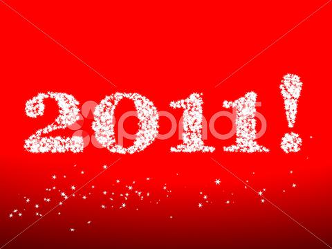 Stock Illustration of shining title of year 2011