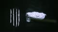 Dollar bill falling on drugs