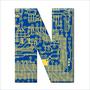 Letter from electronic circuit board alphabet on white backgroun