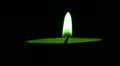 Abstract green flame of a candle in movement Video