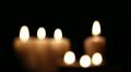 Beautiful burning candles. Blurred scene Video