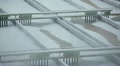 Zoom out sewage treatment plant covered with snow Video