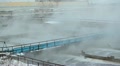 Vapour from waste water surface in an industrial treatment factory Video