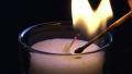 Lighting a romantic candle