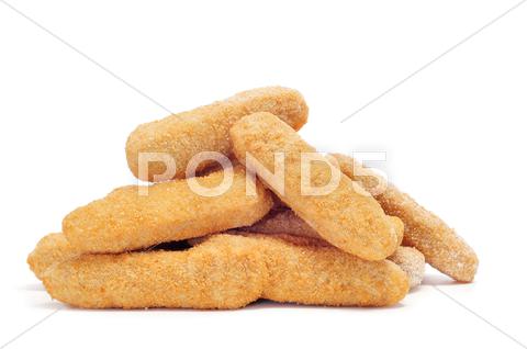 Stock photo of frozen chicken fingers