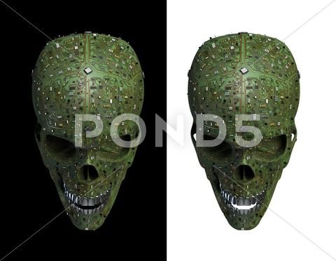 Stock Illustration of Malware skull