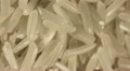White polished rice rotates. Macro Video