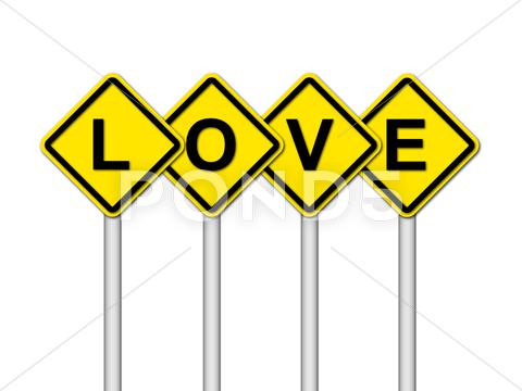 Stock Illustration of love sign on white background