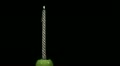 Burning-down silvery candle. Time lapse Video