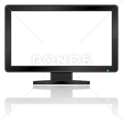 Stock Illustration of Blank Monitor