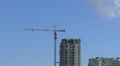 Construction crane and clouds.. PAL Time lapse Video