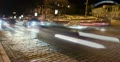 Fires of cars in the city. 4К 4096х2160 time lapse Video