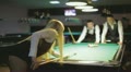 The playing and resting adult friends at the billiards (pool) club Video
