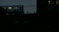 Manhattan Bound Train Crossing Over Williamsburg Bridge Night