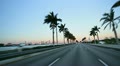 P.O.V. driving on MacArthur Causeway, Miami