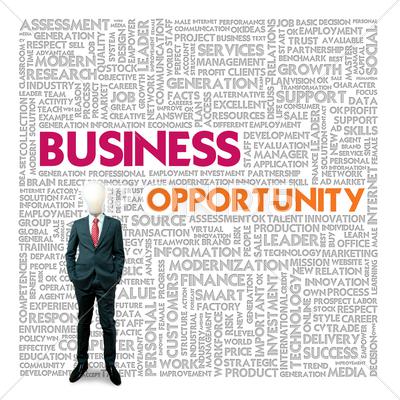 Stock Illustration of business word cloud for business and finance concept, business opportunity
