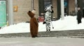 Two street clowns in work. Editorial Video
