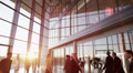 Diverse team of business people in a light and modern office building