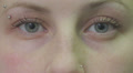young woman blue eyes - macro Video