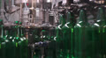 Technological line for bottling of beer in brewery.