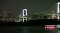 The Rainbow Bridge with pleasure ships, Odaiba, Tokyo, Japan Video