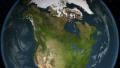 Spinning Earth with Canadian province maps.