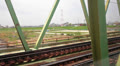 Bullet train shinkansen riding through the Tokyo suburb, Japan Video