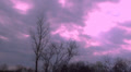 Red cloudy sky. NTSC Time lapse Video